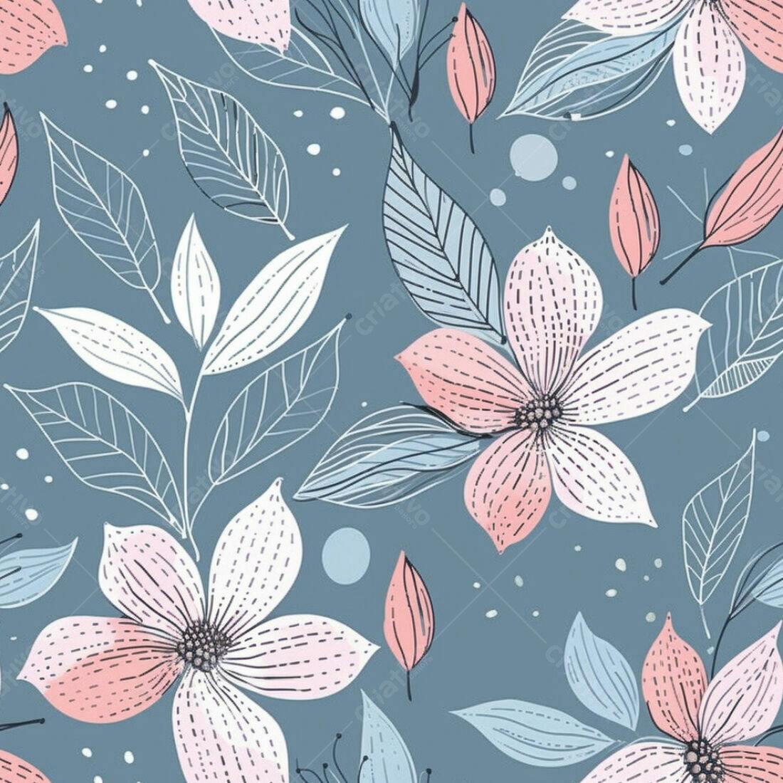 Textura floral romântica para papel de parede