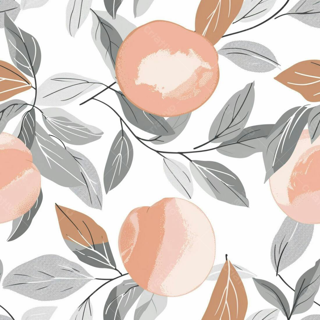 Textura pêssego e folhas para papel de parede