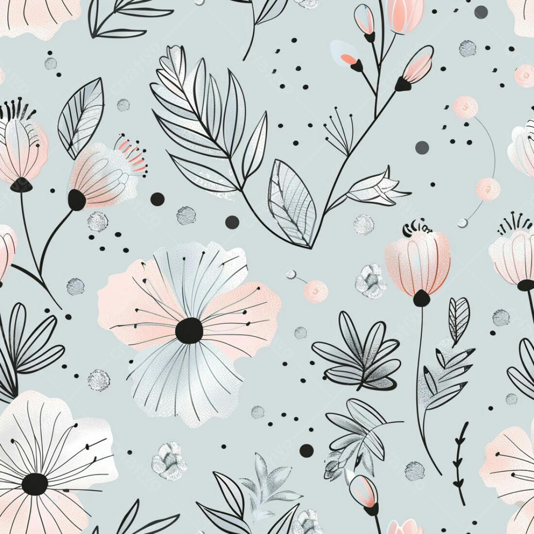 Textura floral romântica para papel de parede