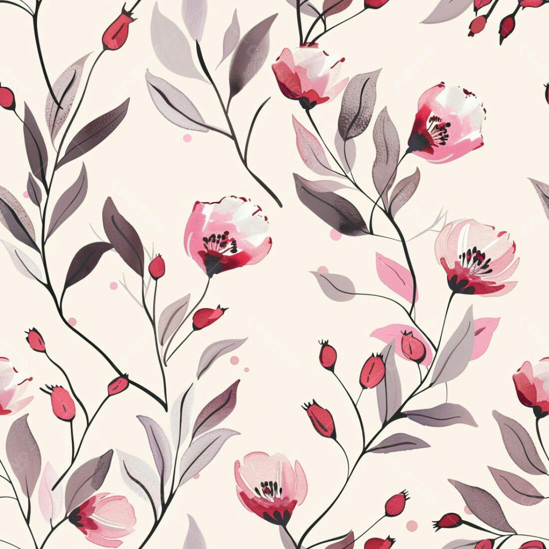 Textura floral romântica para papel de parede