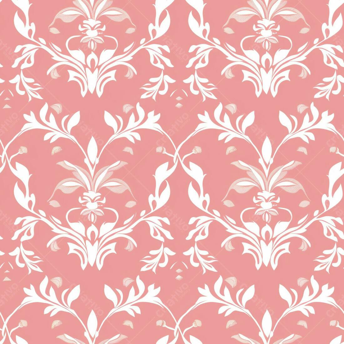 Textura floral damasco rosa para papel de parede