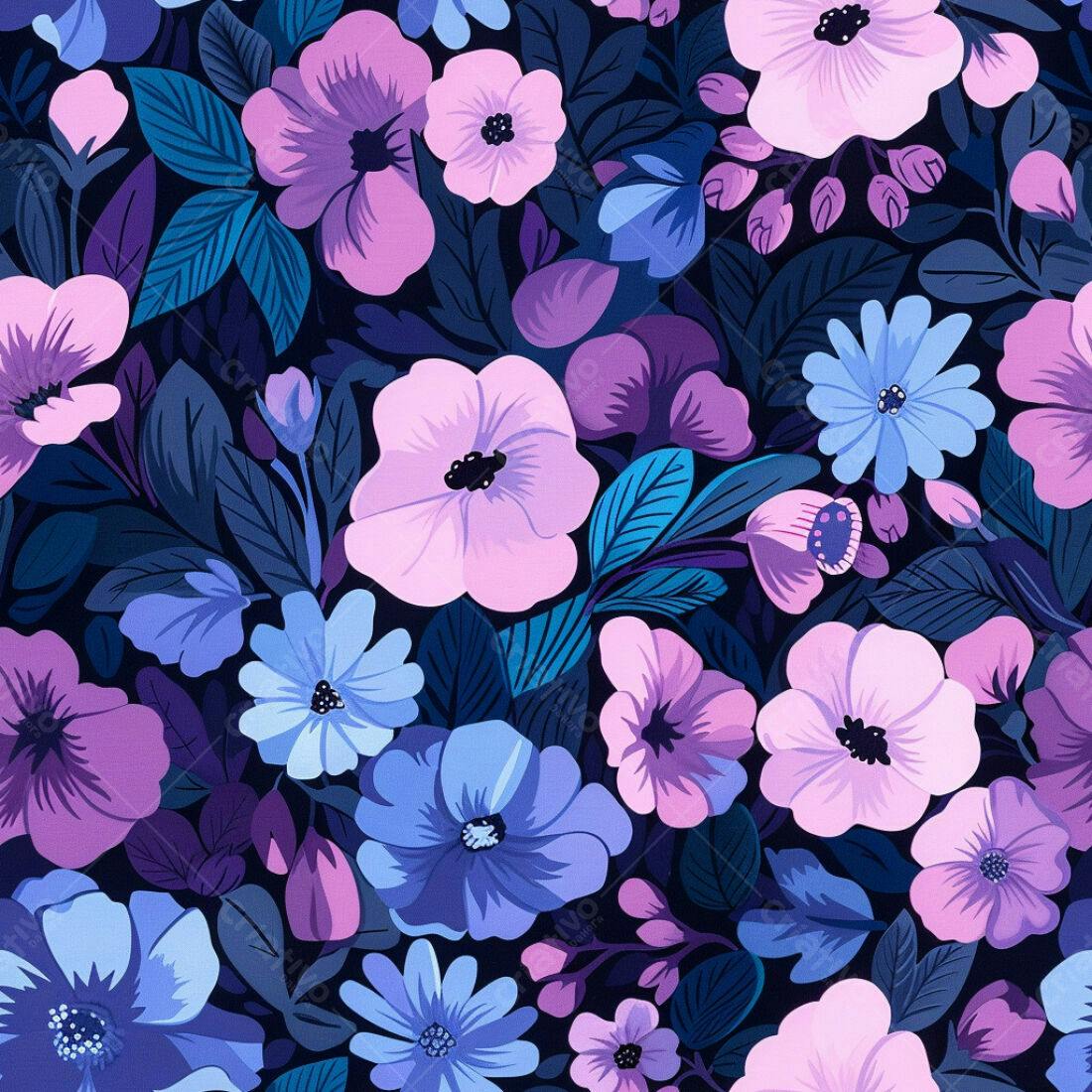 Textura floral romântica para papel de parede