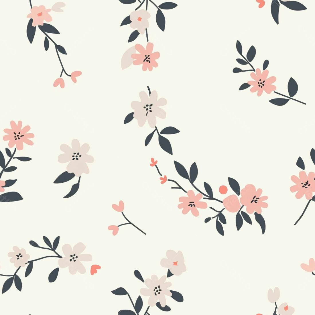 Textura floral romântica para papel de parede