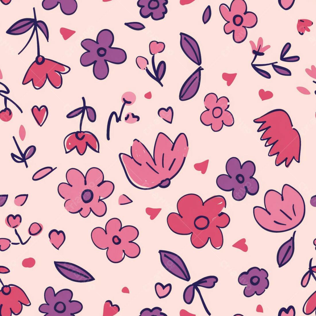 Textura floral romântica para papel de parede