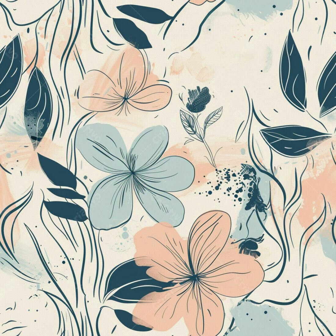 Textura floral romântica para papel de parede