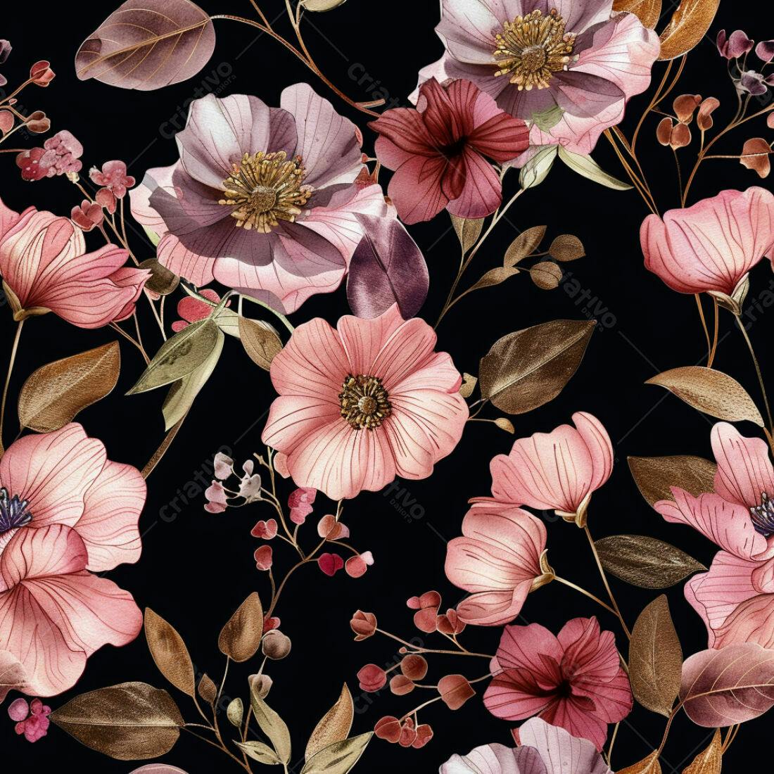 Textura floral romântica para papel de parede
