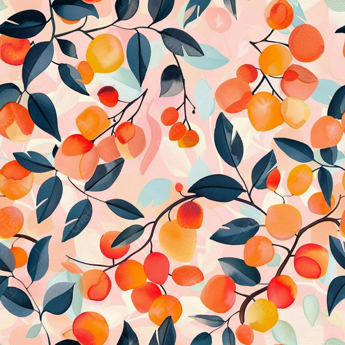 Textura Frutas Cítrica para Papel de Parede