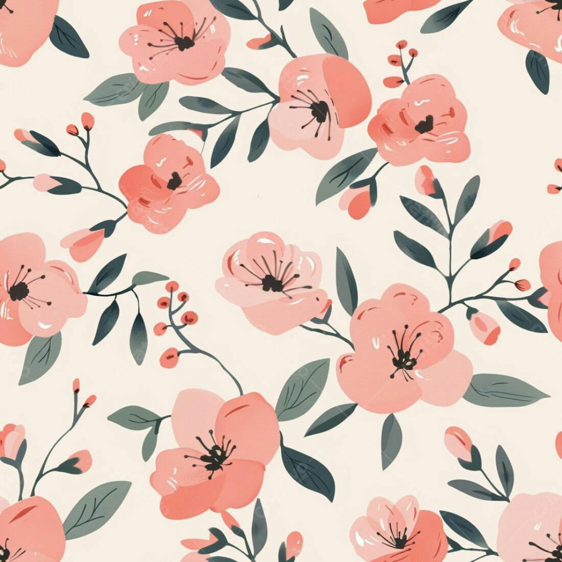 Textura floral rosa claro para papel de parede