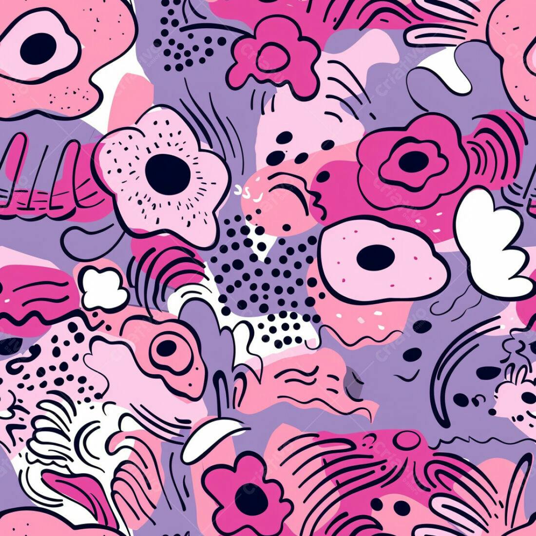 Textura Abstrata Floral Rosa para Fundo