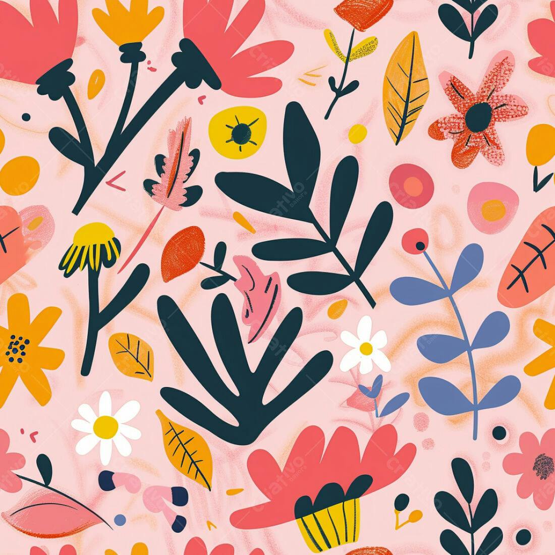 Textura floral romântica para papel de parede