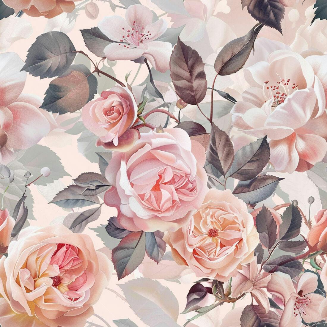 Textura floral romântica para papel de parede