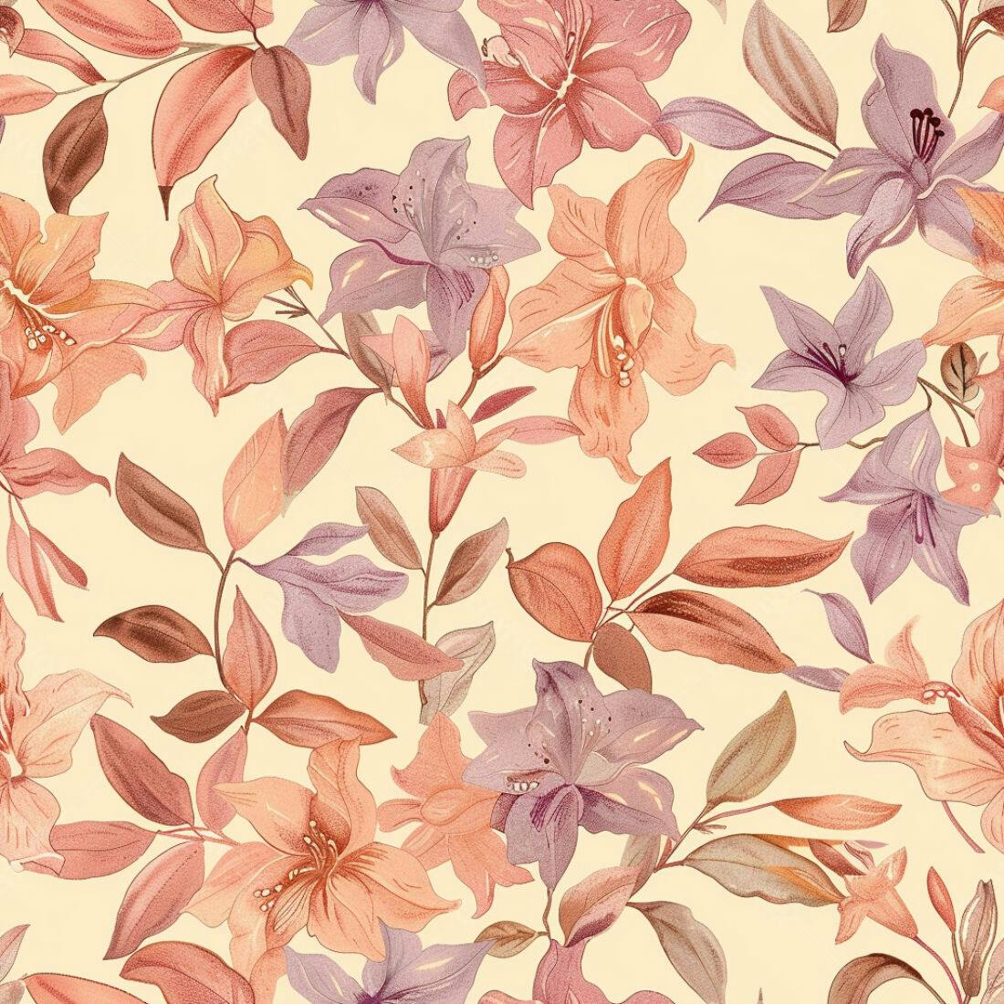 Textura floral romântica para papel de parede