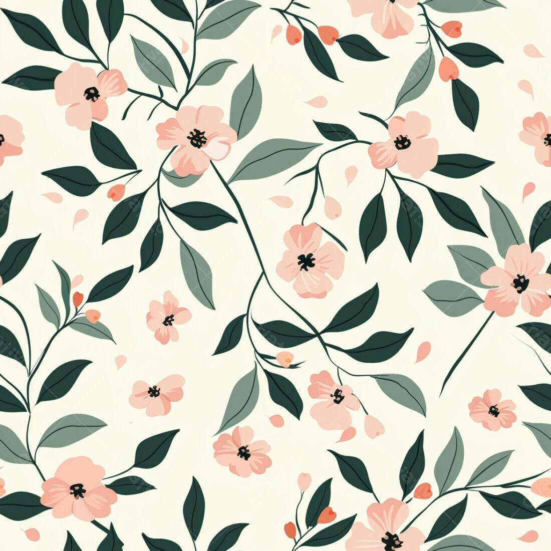 Textura floral romântica para papel de parede