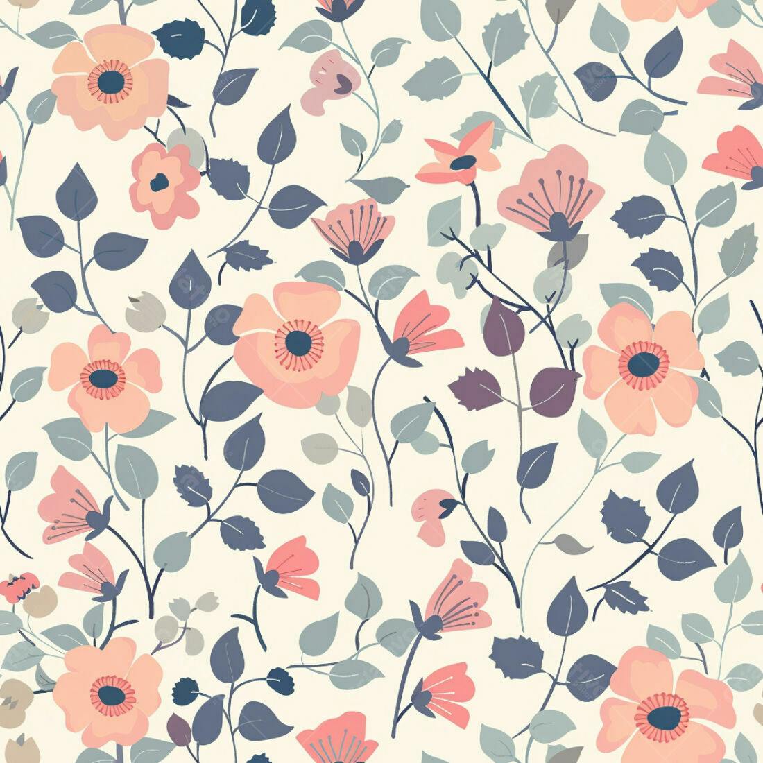 Textura floral romântica para papel de parede