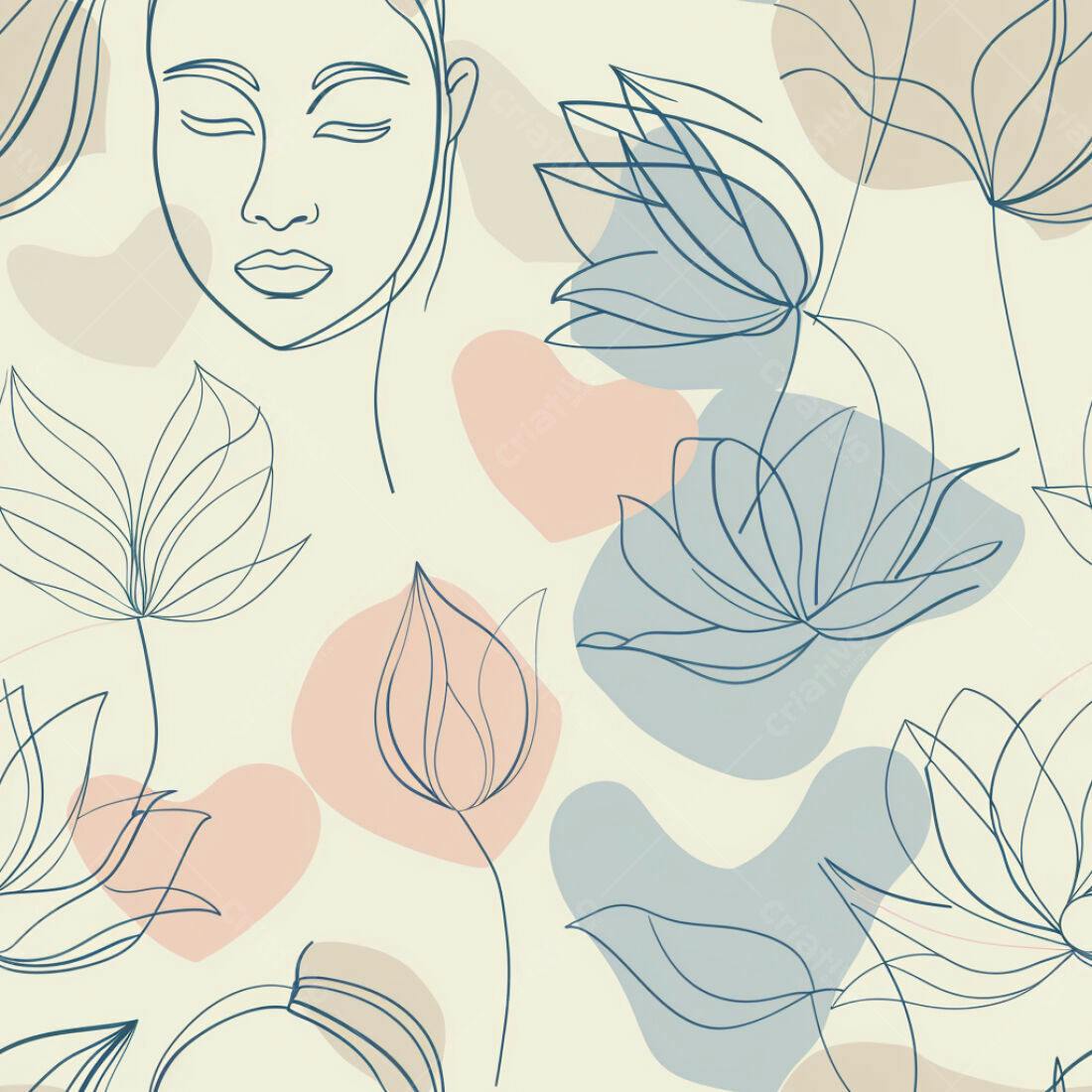 Textura floral minimalista para papel de parede