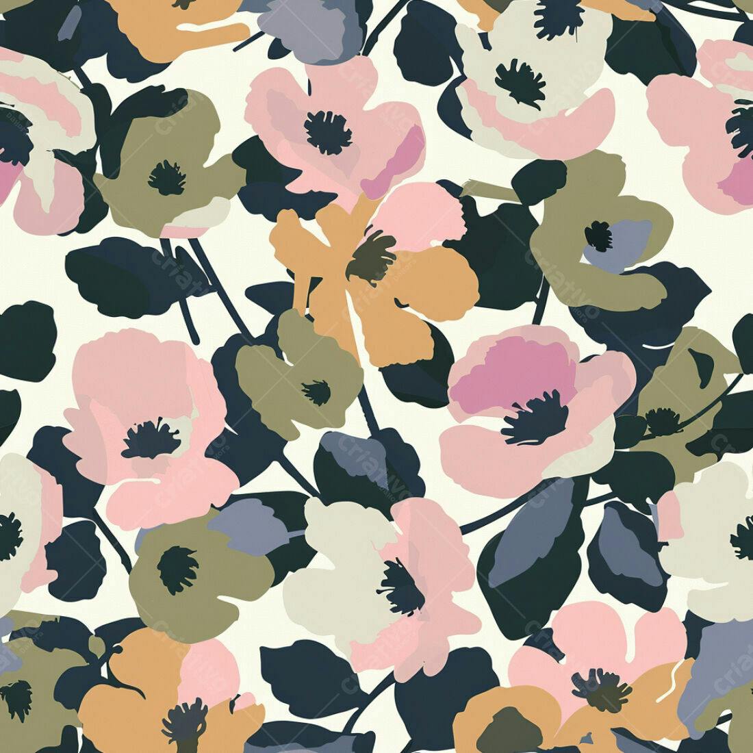 Textura floral romântica para papel de parede