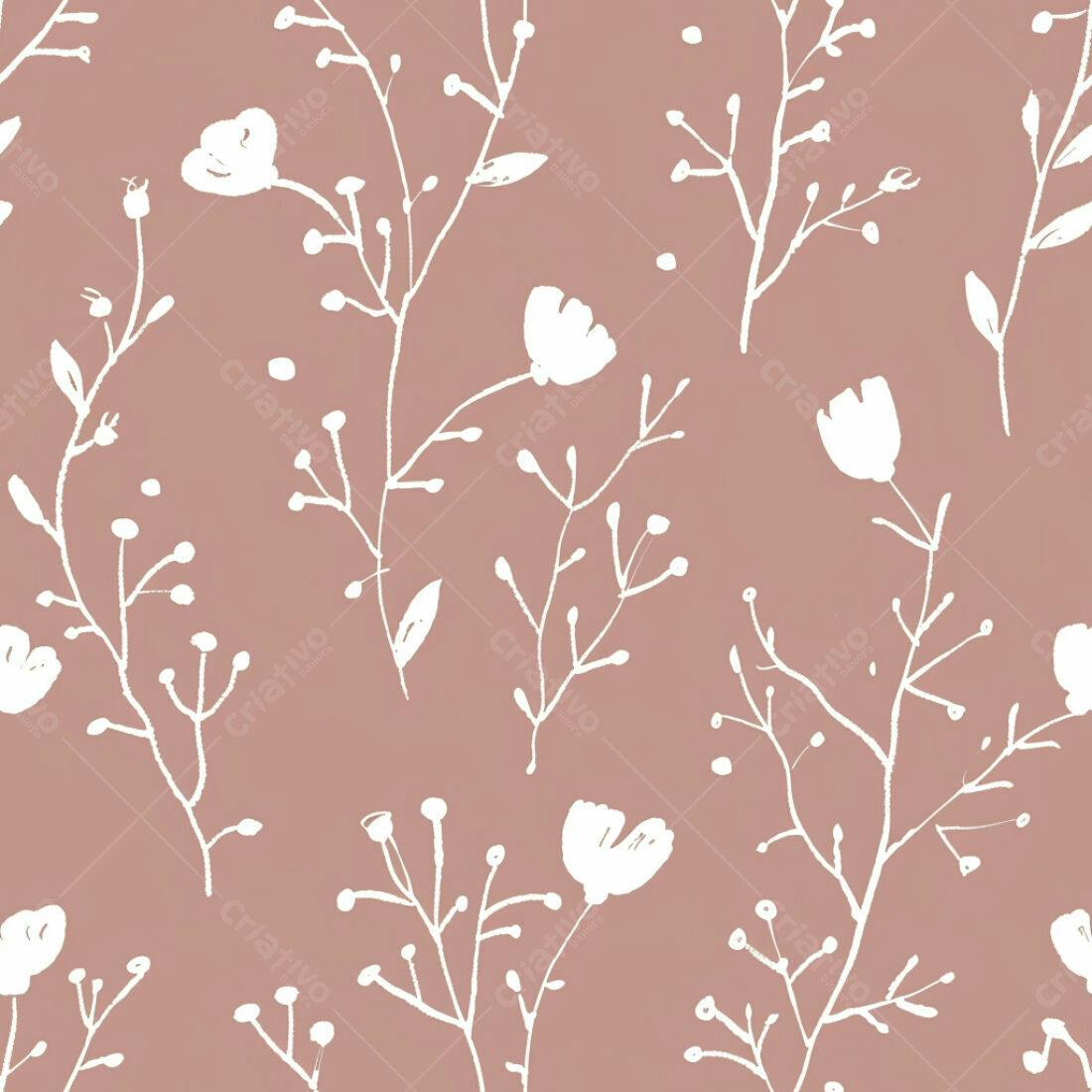 Textura floral rosa e branco para papel de parede