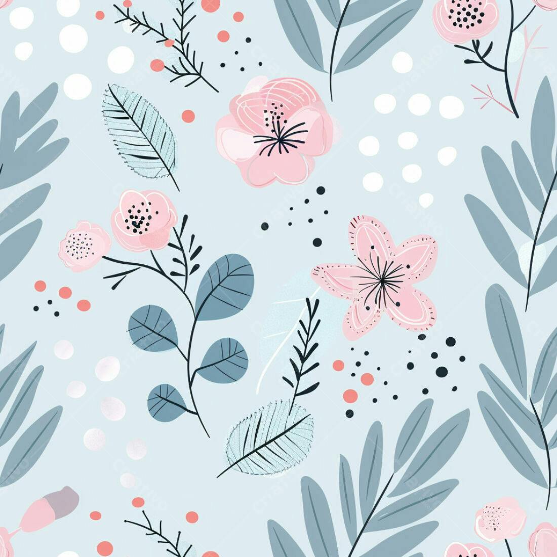 Textura floral romântica para papel de parede