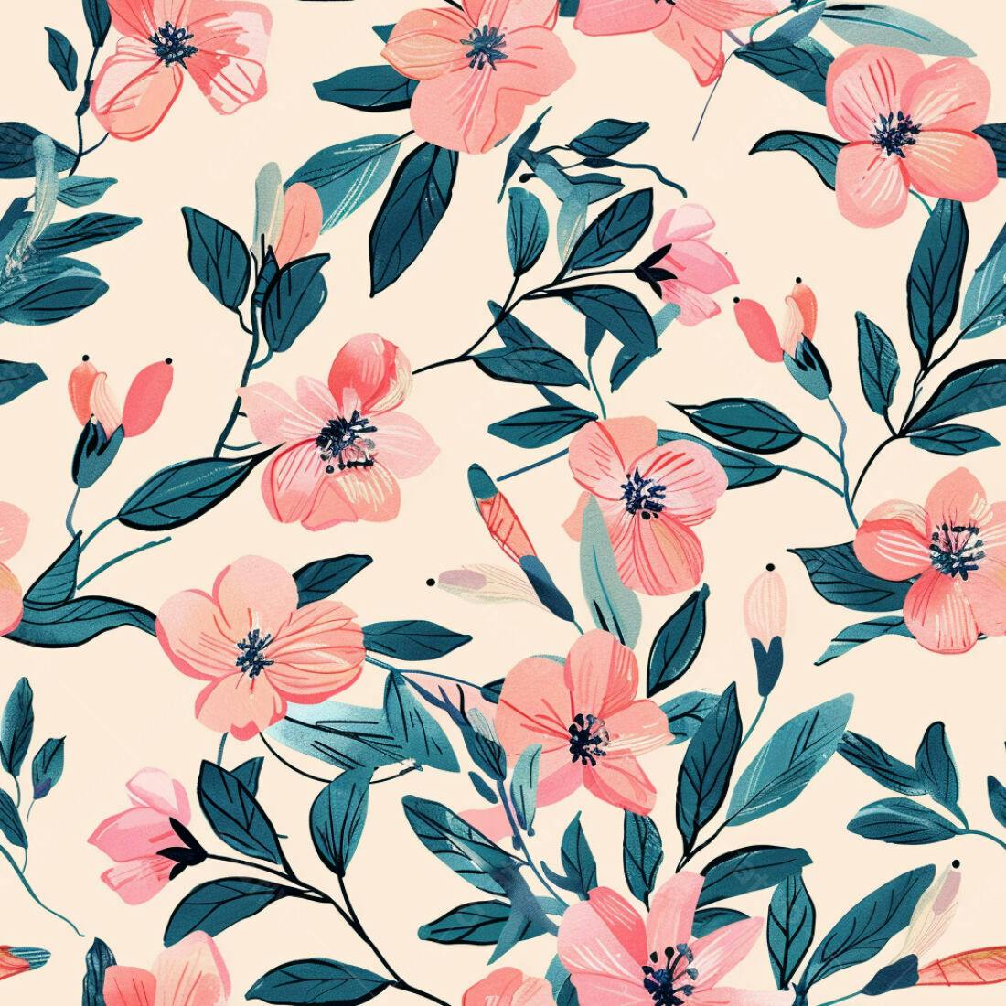Textura floral romântica para papel de parede