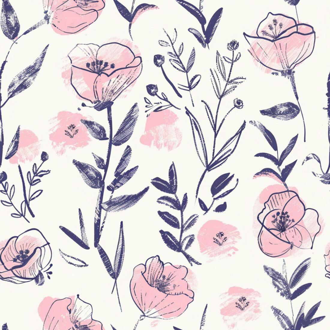 Textura floral romântica para papel de parede