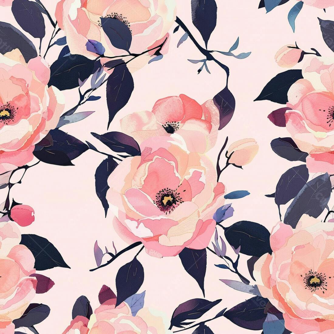 Textura floral romântica para papel de parede