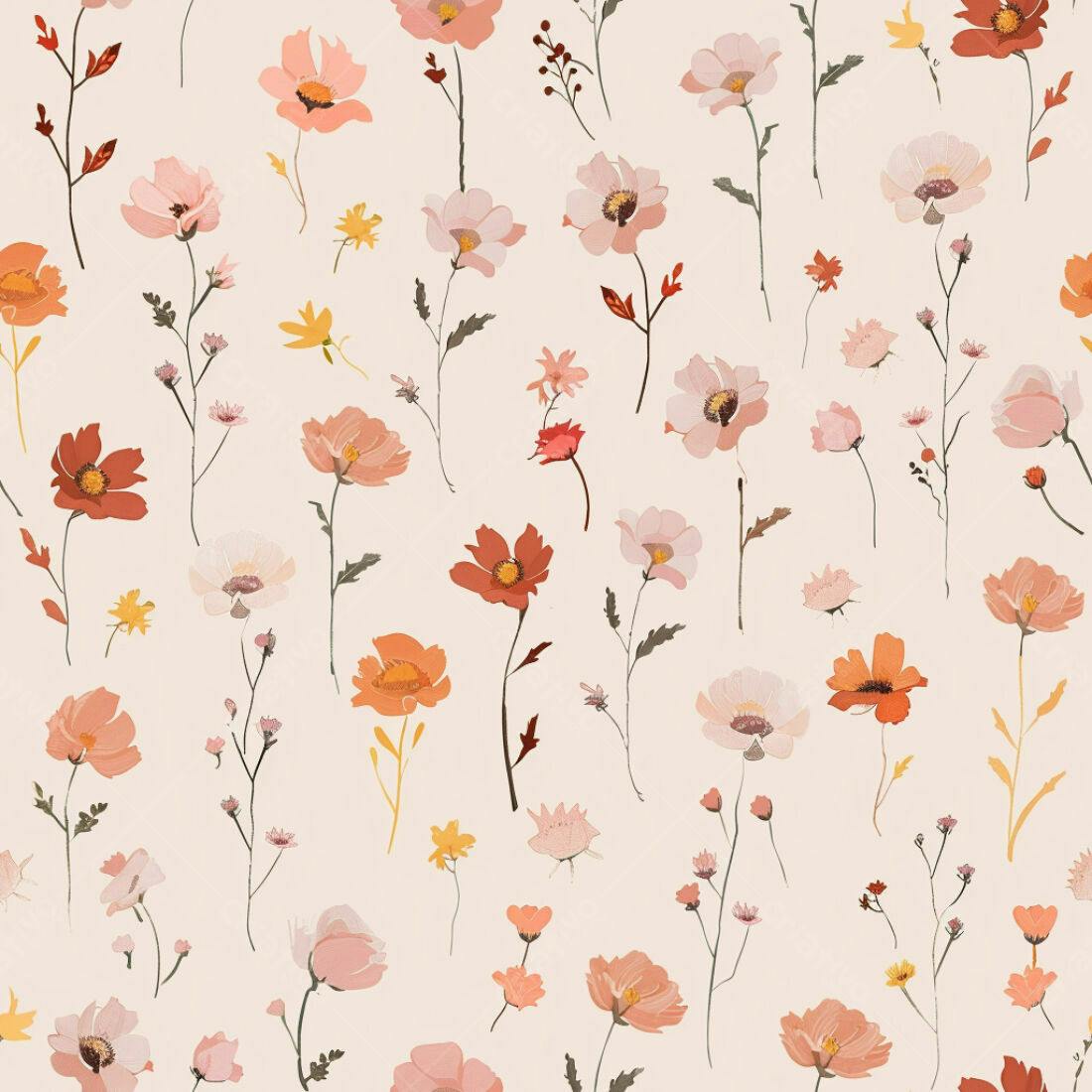 Textura floral tons terrosos para fundo