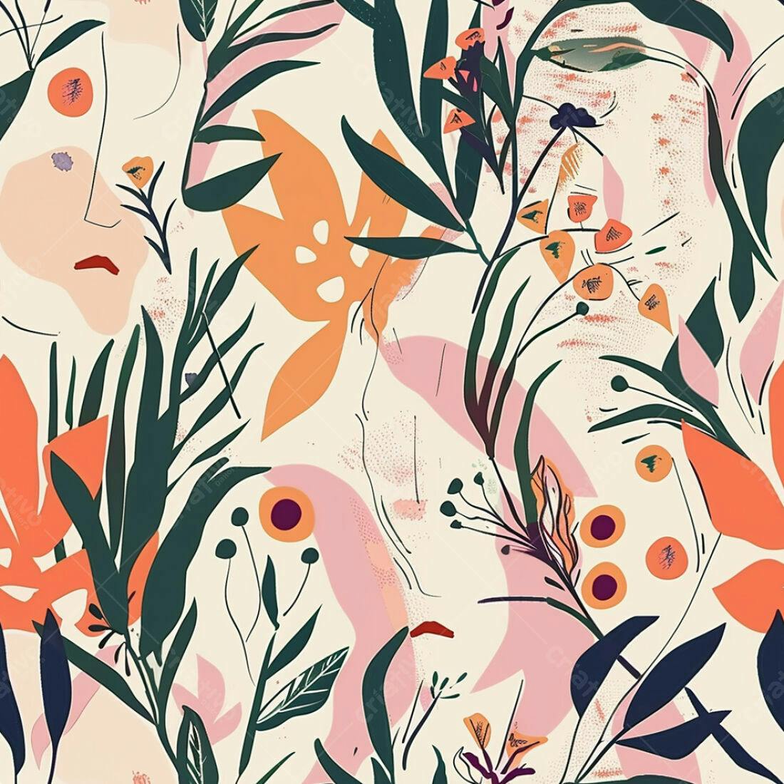 Textura Floral Abstrata para Fundo