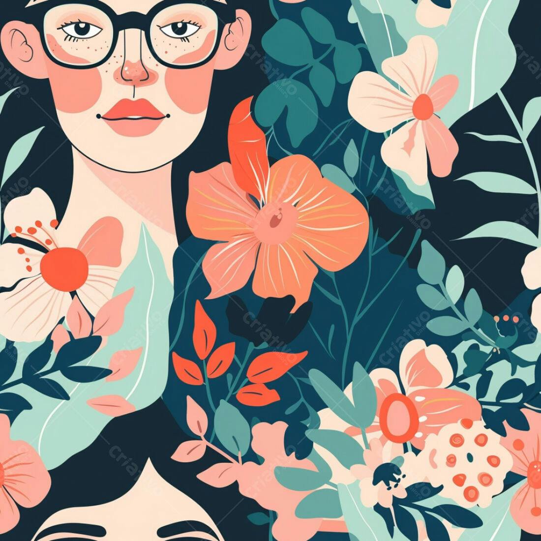 Textura Floral para Fundo Moderno