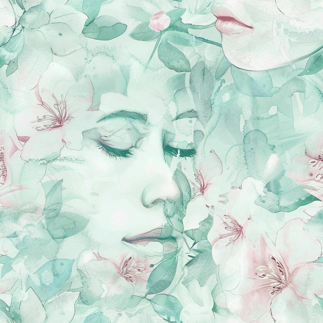 Textura floral aquarela para fundo romântico