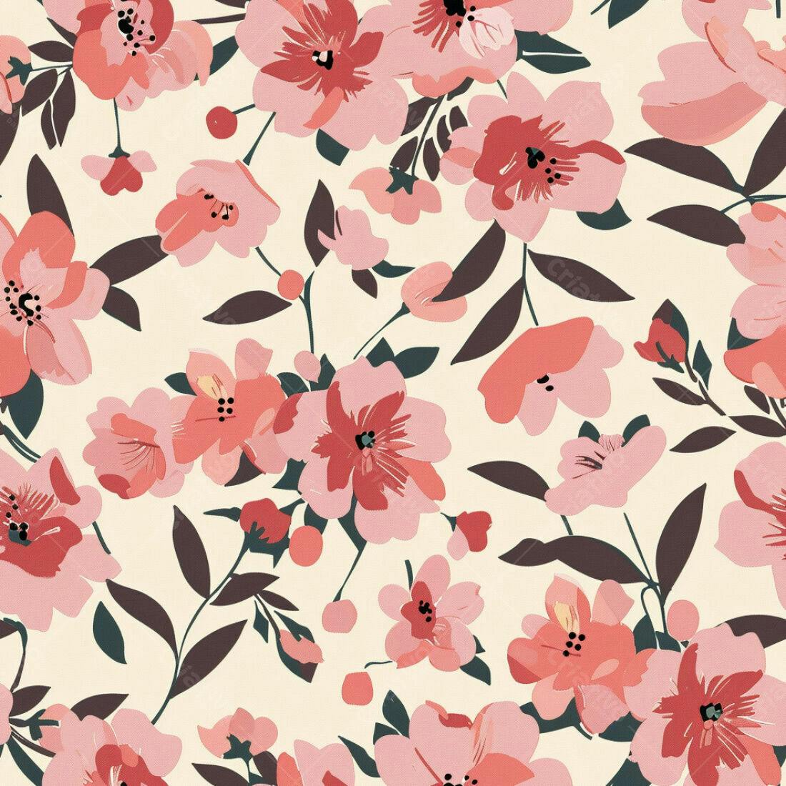 Textura floral romântica para papel de parede