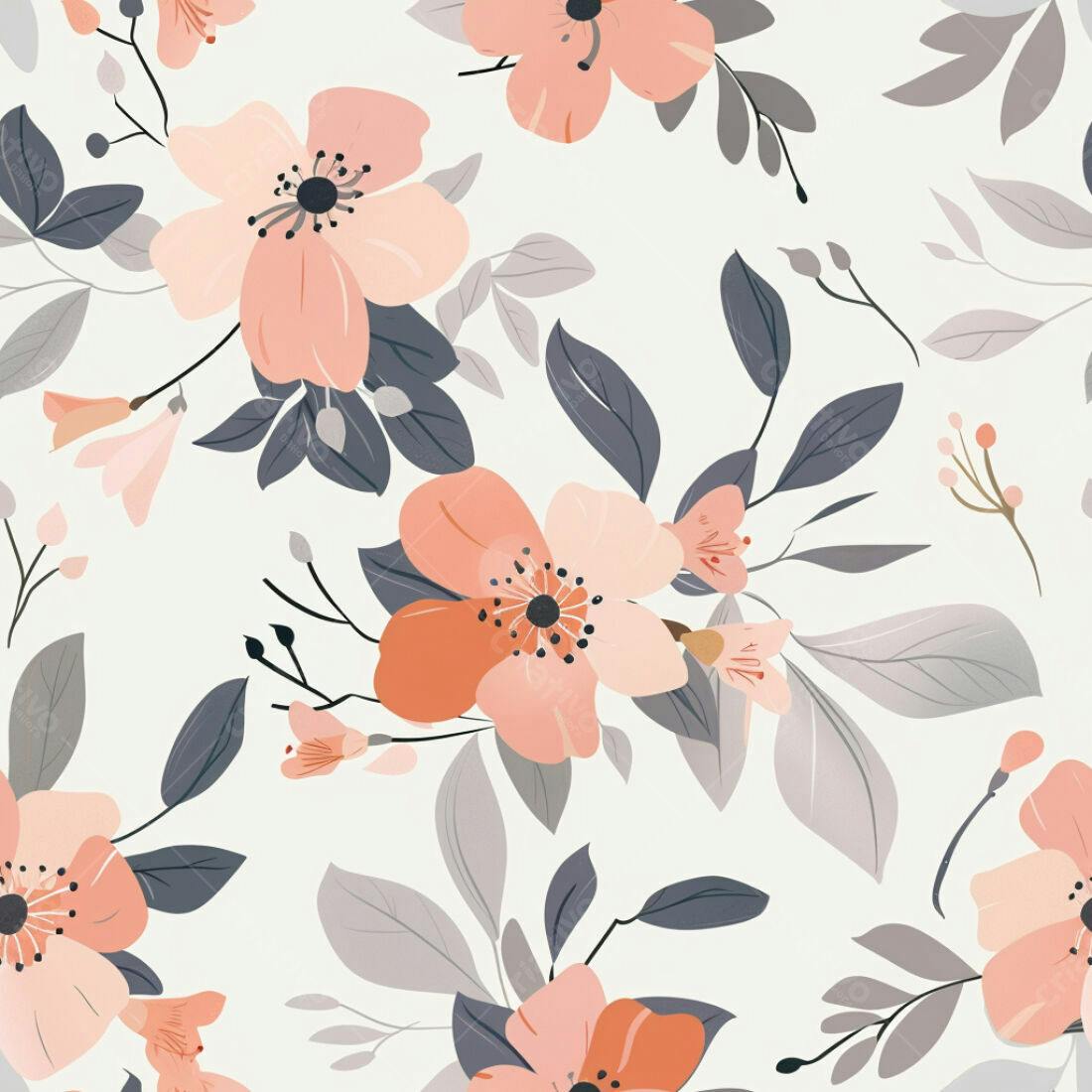 Textura floral romântica para papel de parede