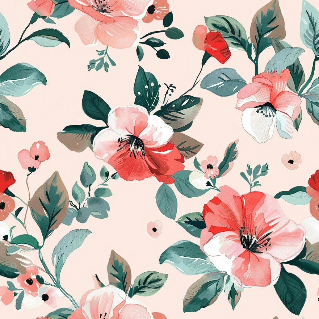 Textura floral romântica para papel de parede