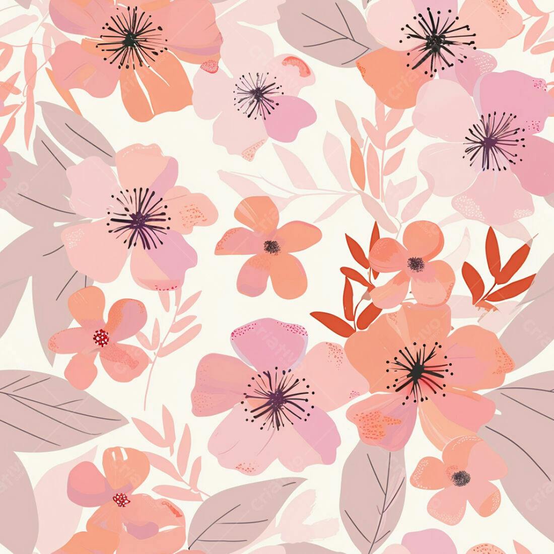 Textura floral rosa claro para papel de parede