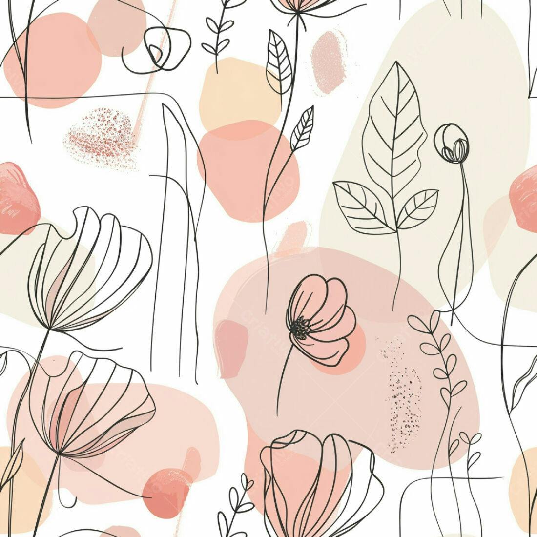 Textura floral minimalista rosa para papel de parede