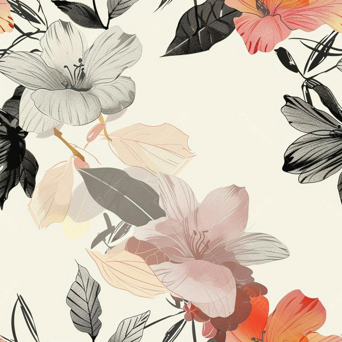 Textura floral romântica para papel de parede