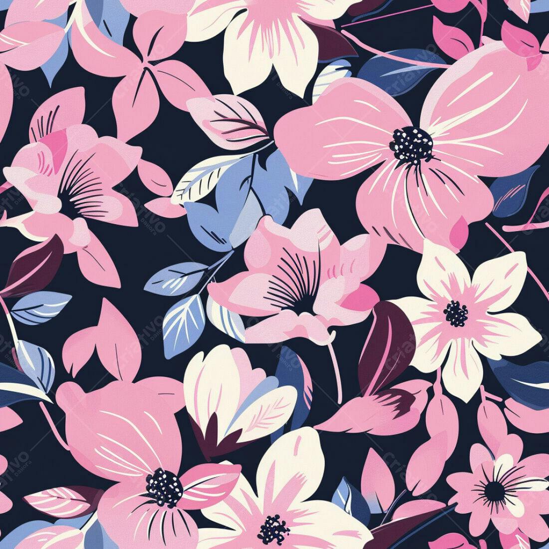 Textura floral romântica para papel de parede