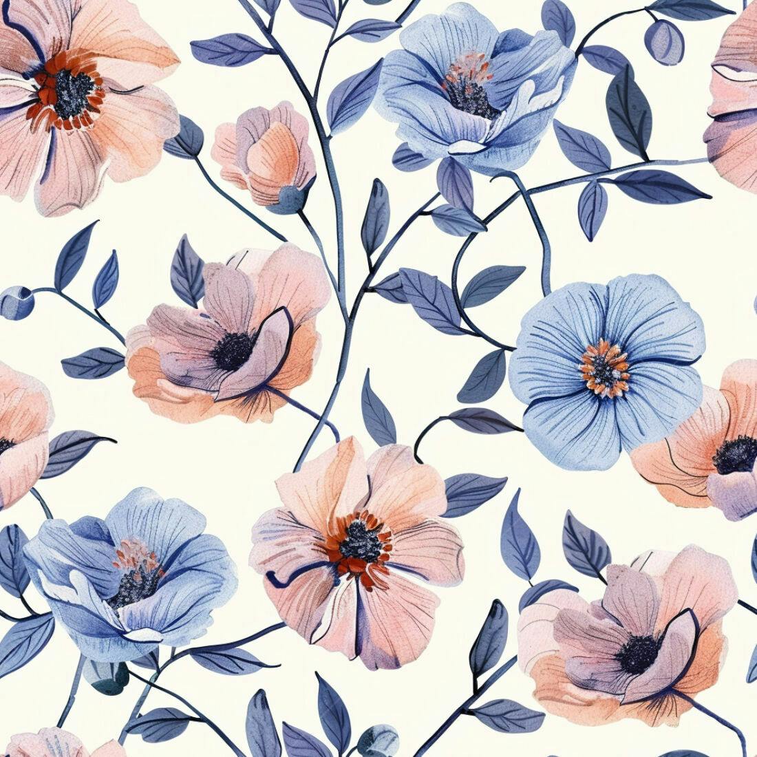 Textura floral romântica para papel de parede