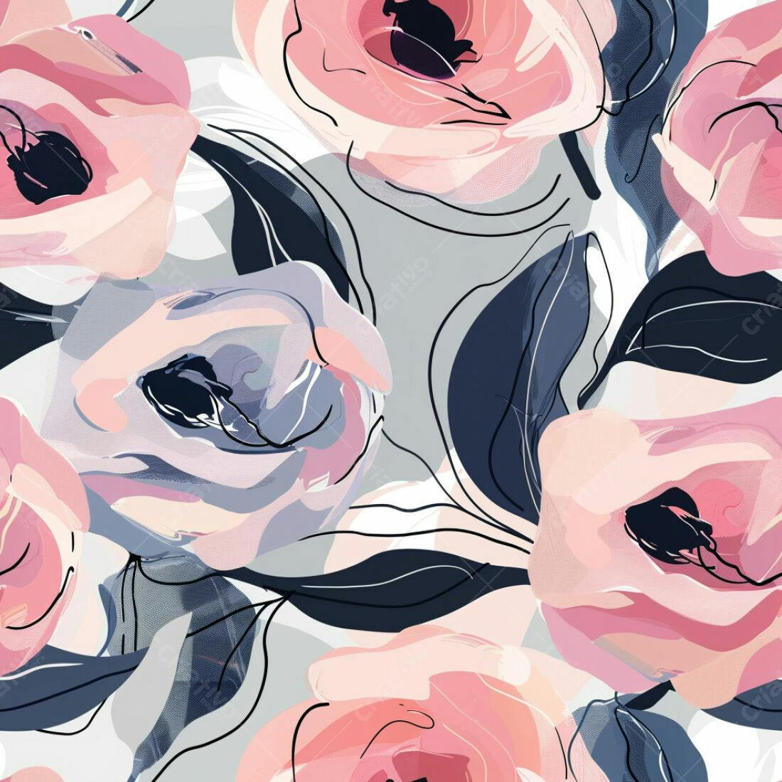 Textura floral romântica para papel de parede