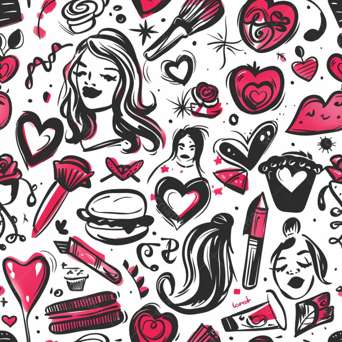 Textura Padrão Sem Costura Feminino para Fundo