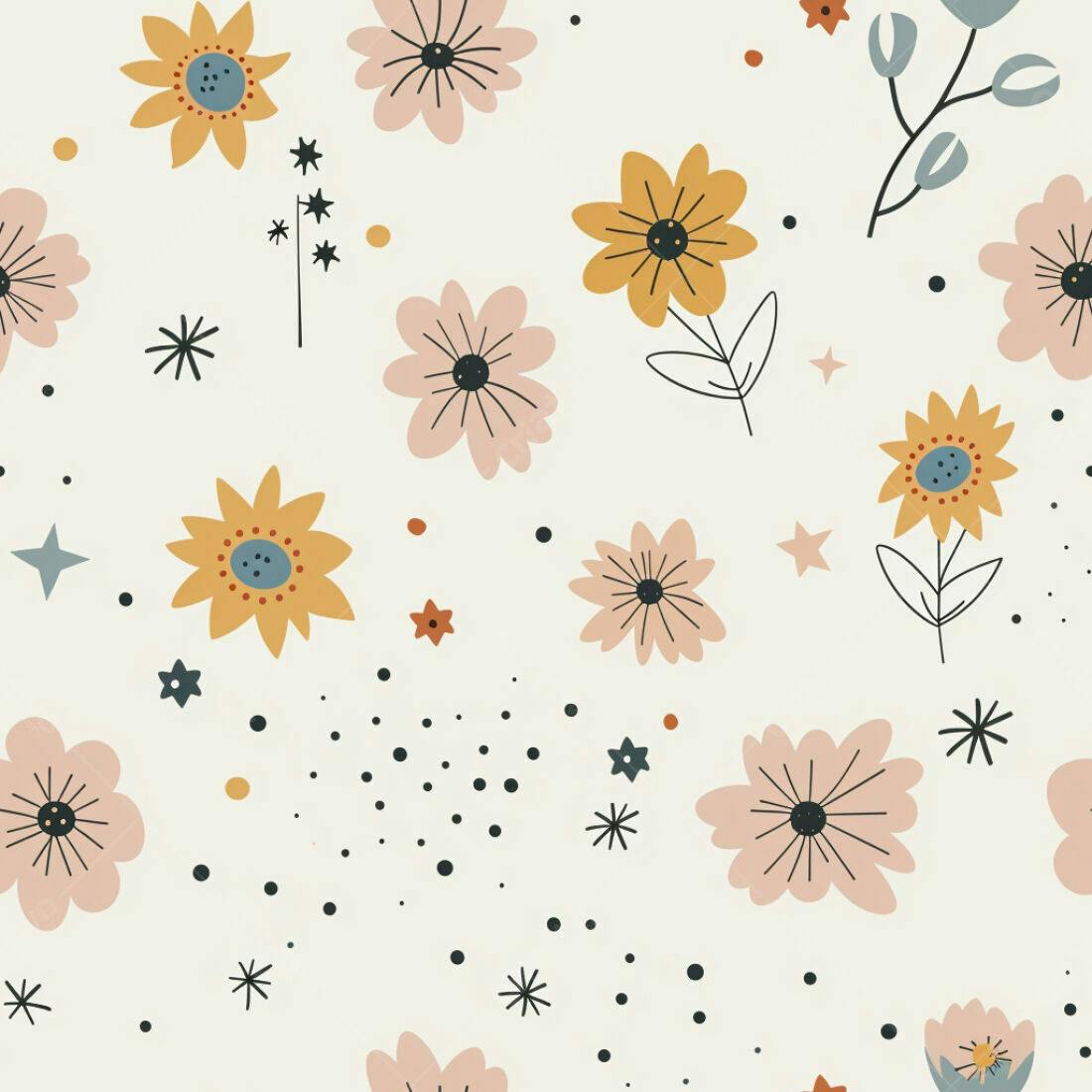 Textura Floral Delicada para Fundo