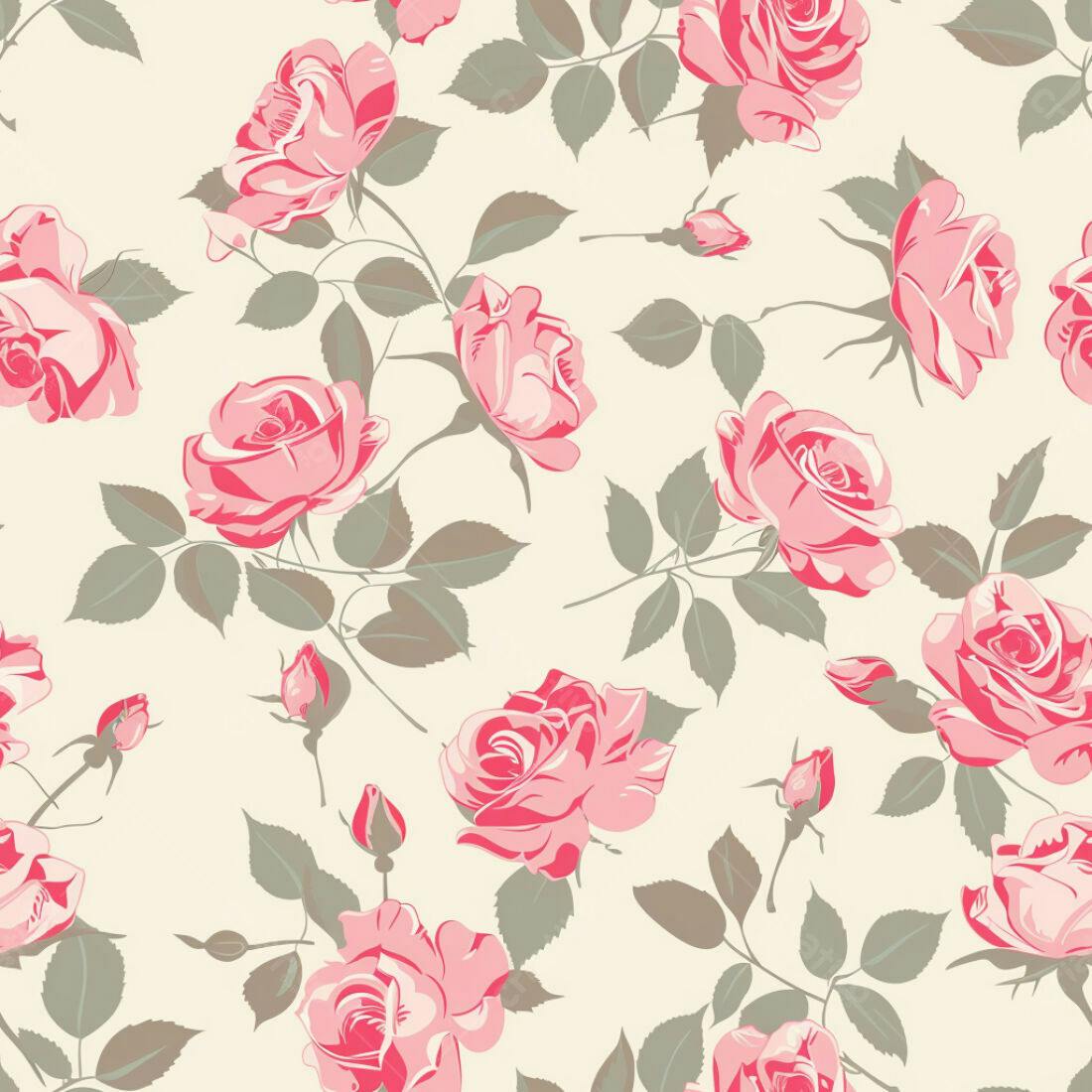 Textura Rosas Pink para Papel de Parede