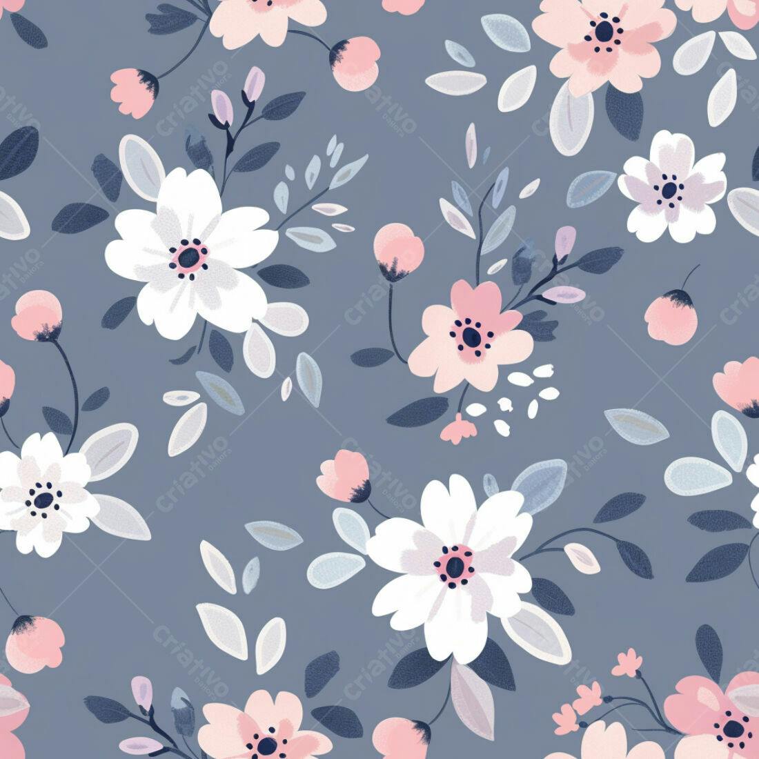 Textura floral romântica para papel de parede