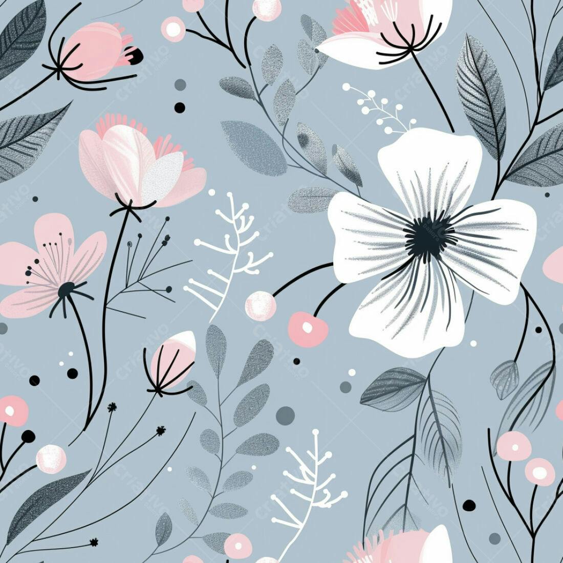 Textura floral romântica para papel de parede