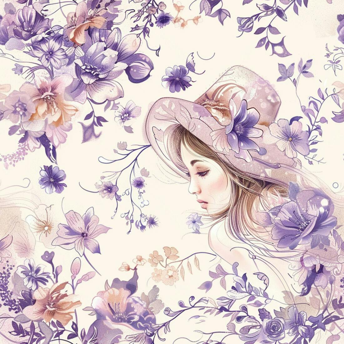 Textura floral romântica para papel de parede
