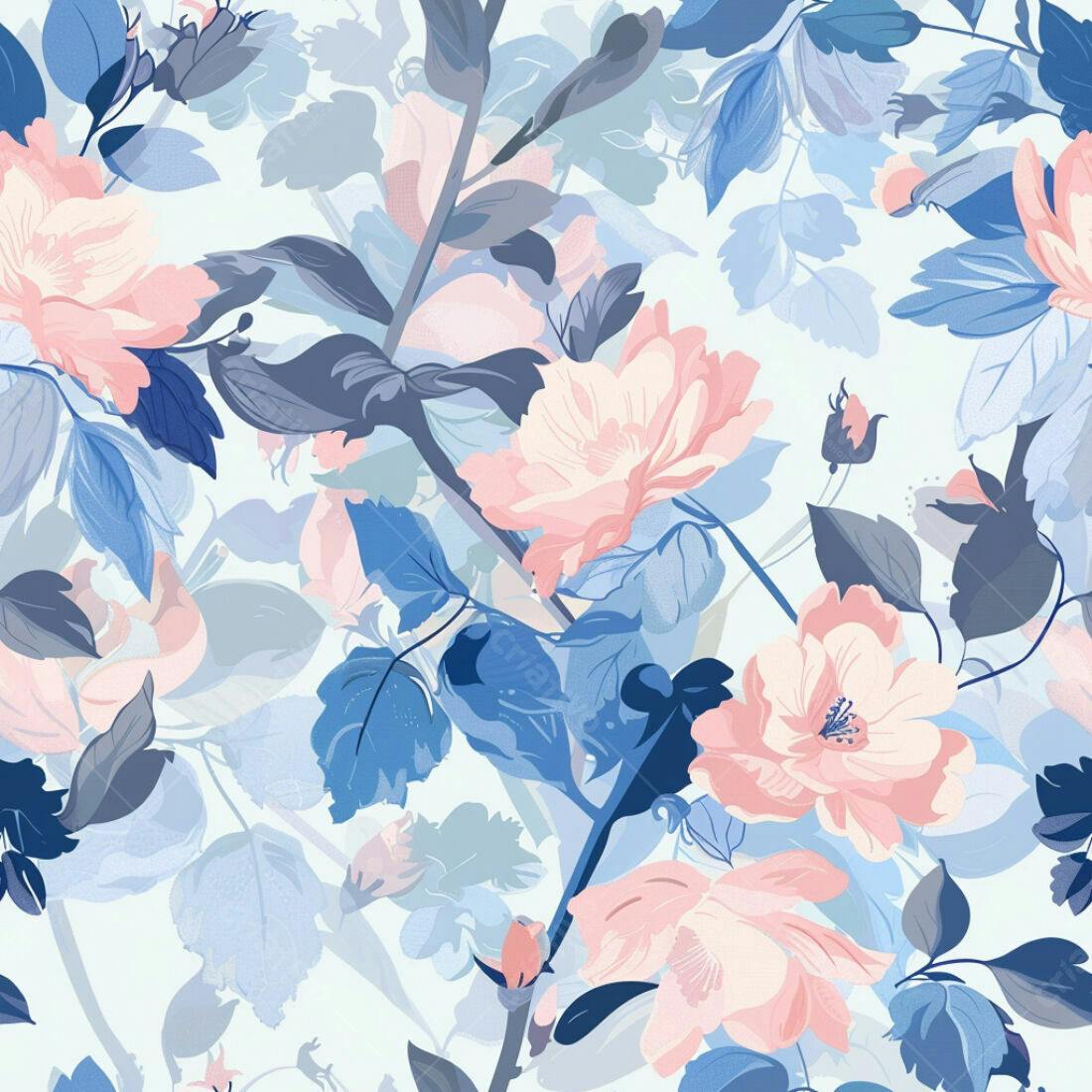 Textura floral romântica para papel de parede