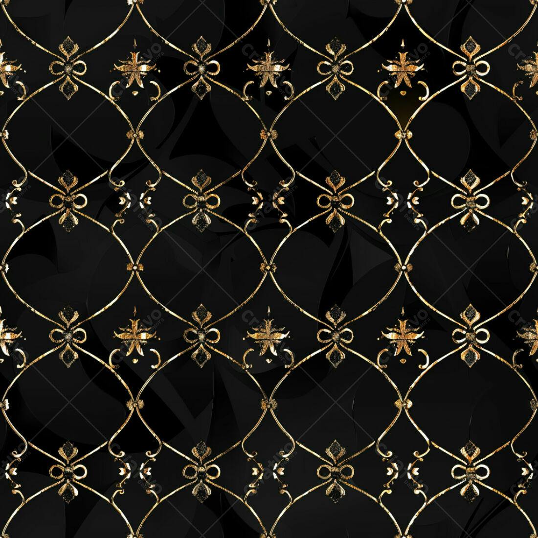 Textura Padrão Preto e Dourado para Fundo