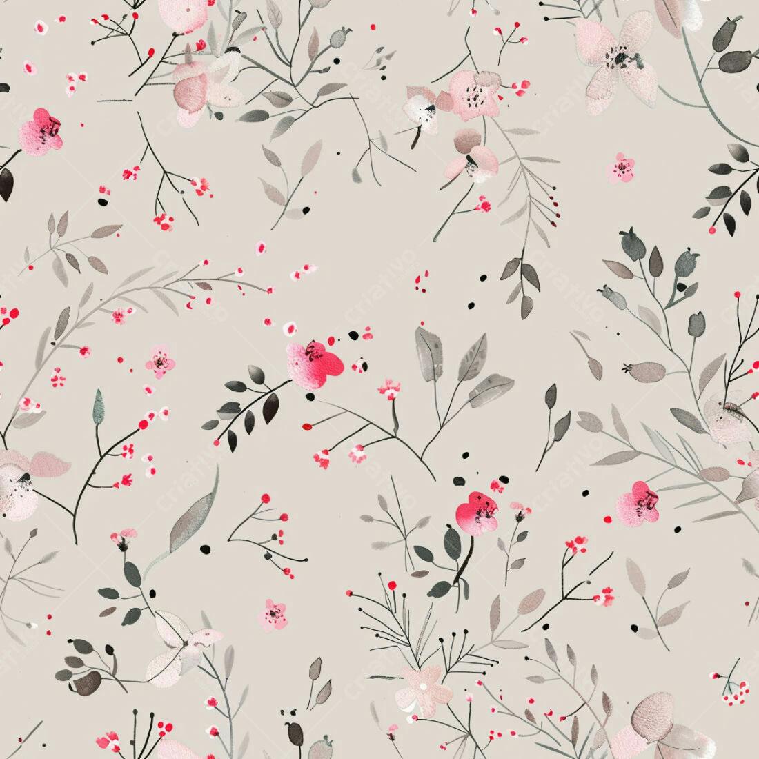 Textura floral romântica para papel de parede