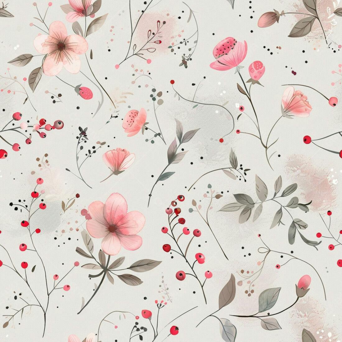 Textura floral romântica para papel de parede
