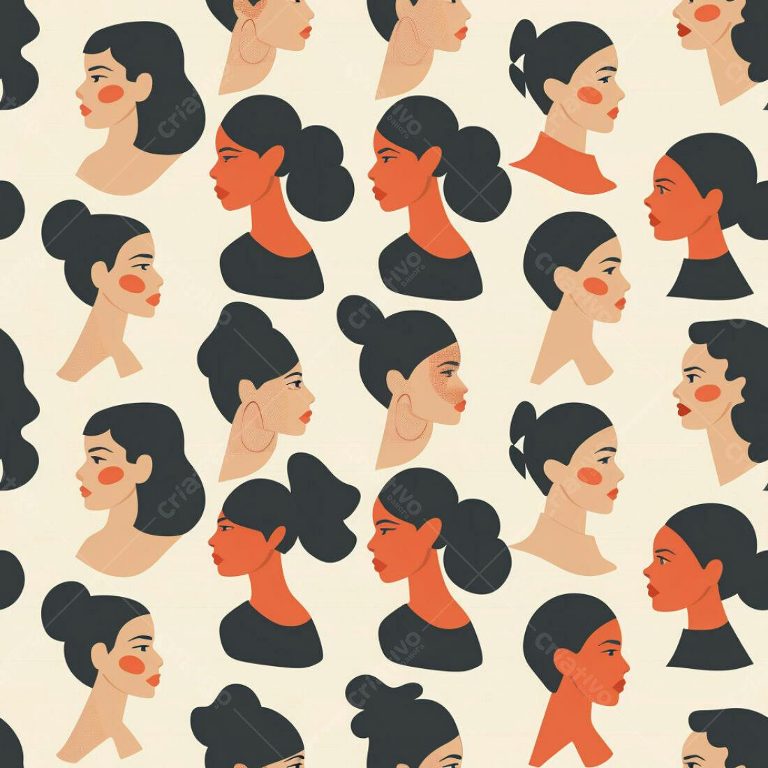 Textura Rostos para Papel de Parede