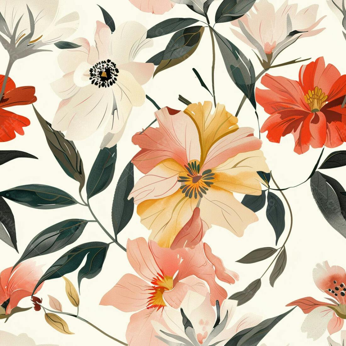Textura floral romântica para papel de parede